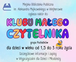 Zapisy do Klubu Małego Czytelnika - grupa Puchatków