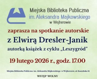 Spotkanie autorskie z Elwirą Dresler-Janik