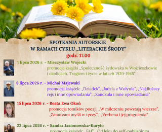 Spotkanie autorskie w ramach cyklu "Literackie Środy" - program 2026