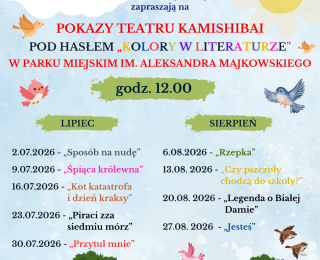 Pokazy teatru kamishibai pod hasłem "Kolory w literaturze"