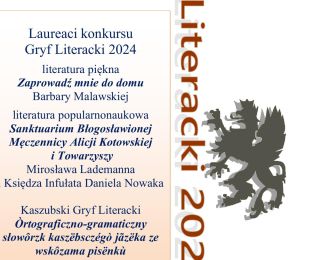 Laureaci konkursu Gryf Literacki 2024