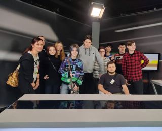 Wycieczka młodaizeży do telewizji TTM i radia Norda FM