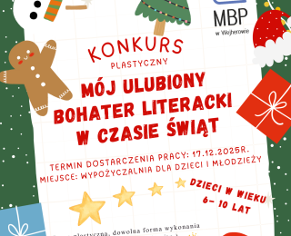 Konkurs plastyczny pt. "Mój ulubiony bohater literacki w czasie świąt" 